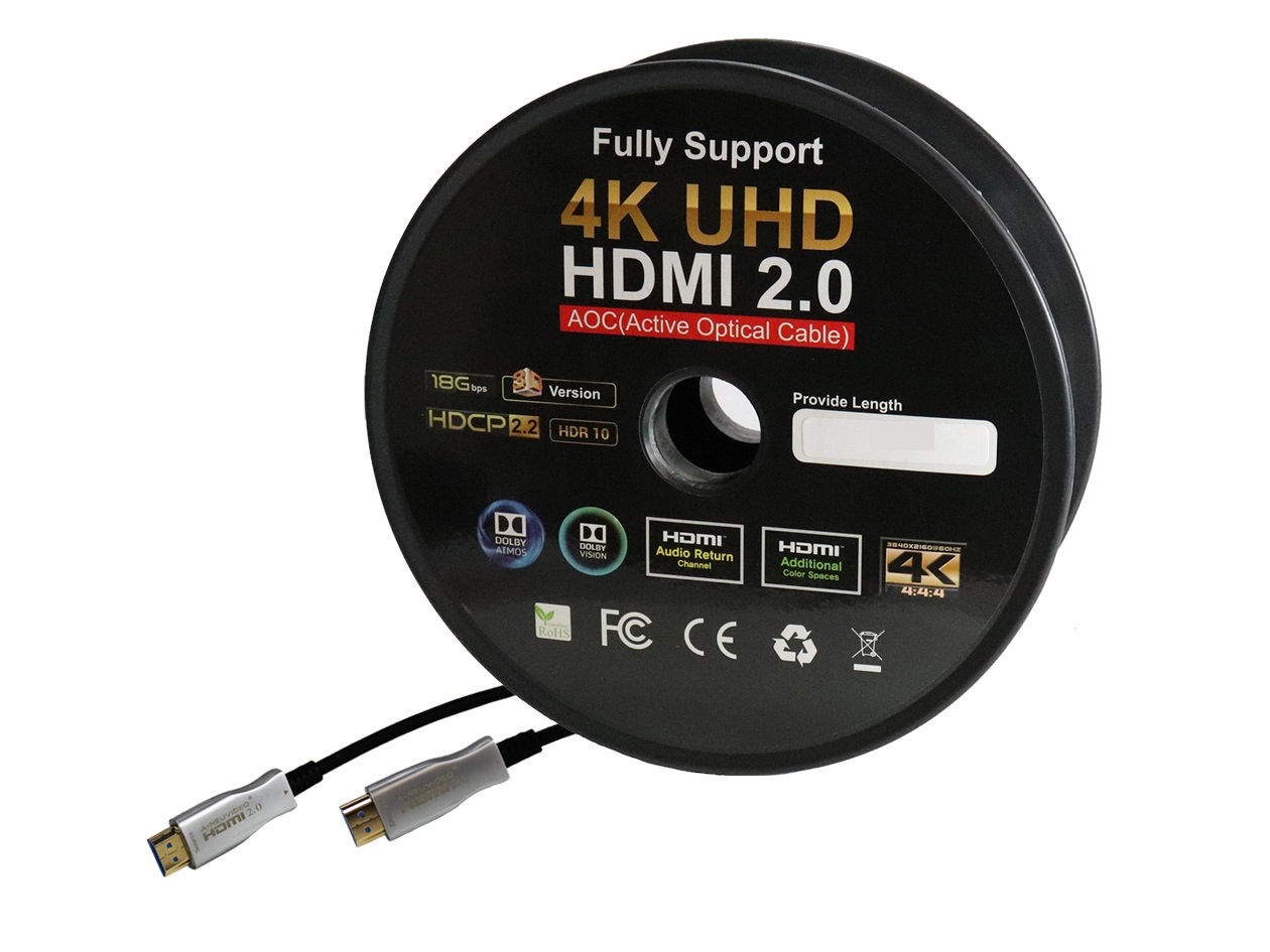 <b><font color="red">B-STOCK</font></b> 50M / 164 ft Fiber Optic 4K60 HDMI 2.0 Active Optical Cable