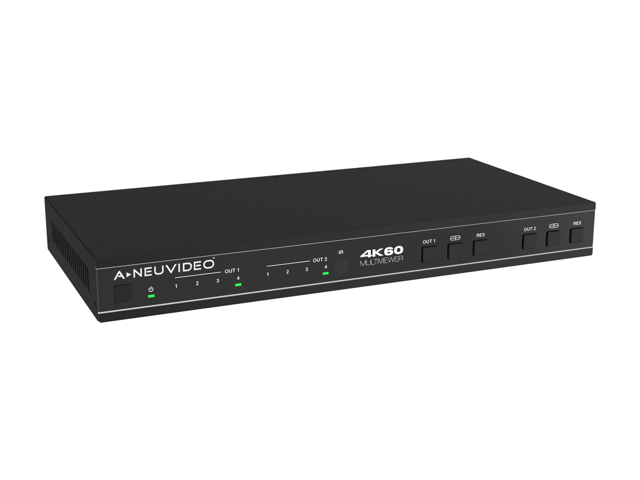 4x2 UHD 4K60 Quad/PiP/PoP Multiviewer Seamless Video Switcher
