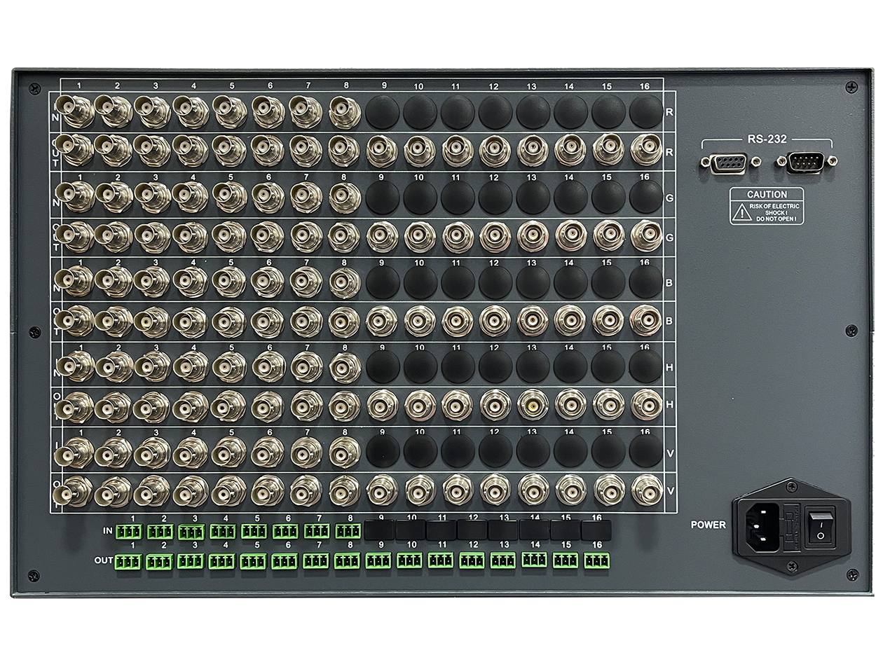 <b><font color="red">B-STOCK</font></b> 8x16 RGB(HV) Component HDTV Matrix Routing Switcher with Audio