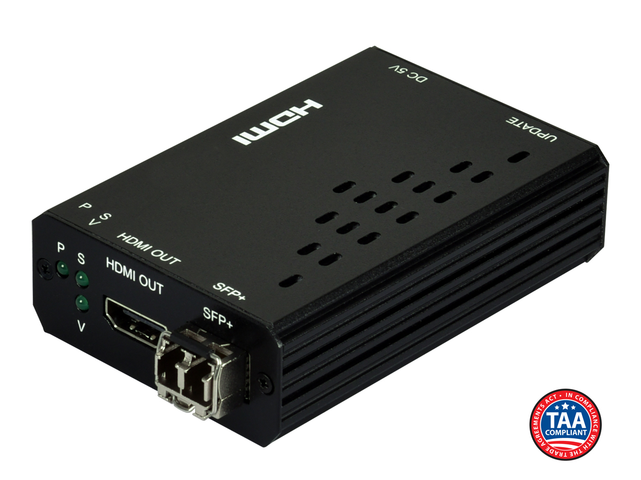 UHD+ HDMI over Fiber Extender Rx - 4096x2160p@60